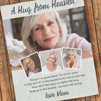 A Hug From Heaven Photo Memorial Keepsake  Fleece Blanket
