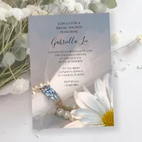 White Daisy Elegance Bridal Shower Invitation