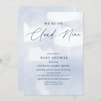 We Are on Cloud Nine Baby Shower Invitation