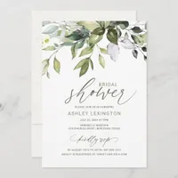 Wedding Herbs & Natural Greenery Watercolor Invitation