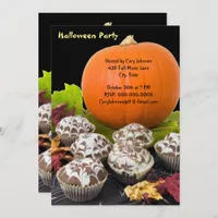 Pumpkin and Cupcakes Halloween Party Invitation