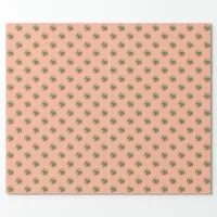 Your Pet Dog Photo Circles Peach Modern Custom Wrapping Paper