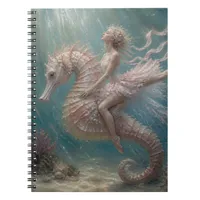 Cute Ballerina on Her Pink Seahorse Notebook
