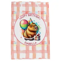 Capybara themed Girl's Birthday Party Medium Gift Bag