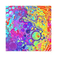 Red, Purple, Blue, Green Yellow Abstract Art  