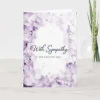 Purple Hydrangea Watercolor Sympathy Card