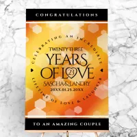 Elegant 23rd Imperial Topaz Wedding Anniversary Acrylic Sign