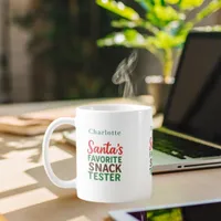Christmas quote funny snack tester name coffee mug