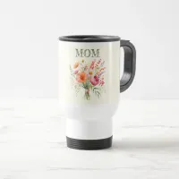 Mother's Day Mom Flower Bouquet Colorful Floral Travel Mug