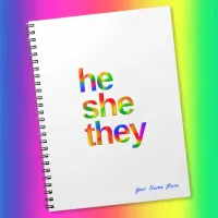 he she they pronouns notebook