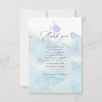 Elegant Under the Sea Ocean themed Boy Baby Shower Thank You Card