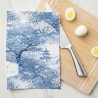 Porcelain Blue Chinoiserie Pattern ID1094 Kitchen Towel