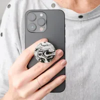 Cute Modern Elegant Grey Marble PopSocket