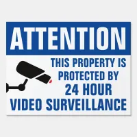 18" x 24" Under Video Surveillance Yard Sign