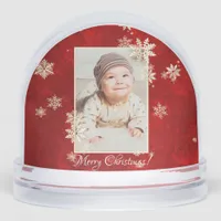 Christmas snowflakes photo wishes snow globes 