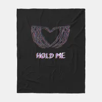Hold Me Classic - Skeleton Hand Heart Fleece Blanket