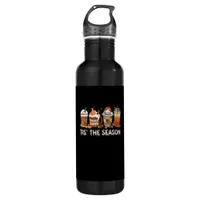Tis The Season Football Pumpkin Spice Halloween Fa Stainless Steel Water Bottle