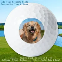Custom Pet Dog Cat Photo Modern Personalized Golf Balls