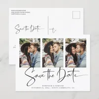 Modern Handwritten Wedding Save the Date Postcard