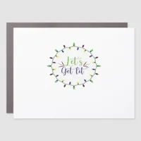 Let's Get Lit Funny Christmas Lights Festive Holid Car Magnet