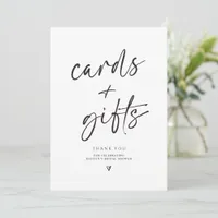 5x7 Bridal Shower Cards Gifts Sign Modern Casual