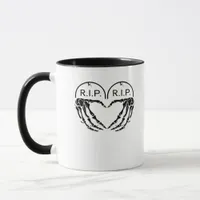 Rip, Heart Shaped Design Made From Gravestones, An Mug
