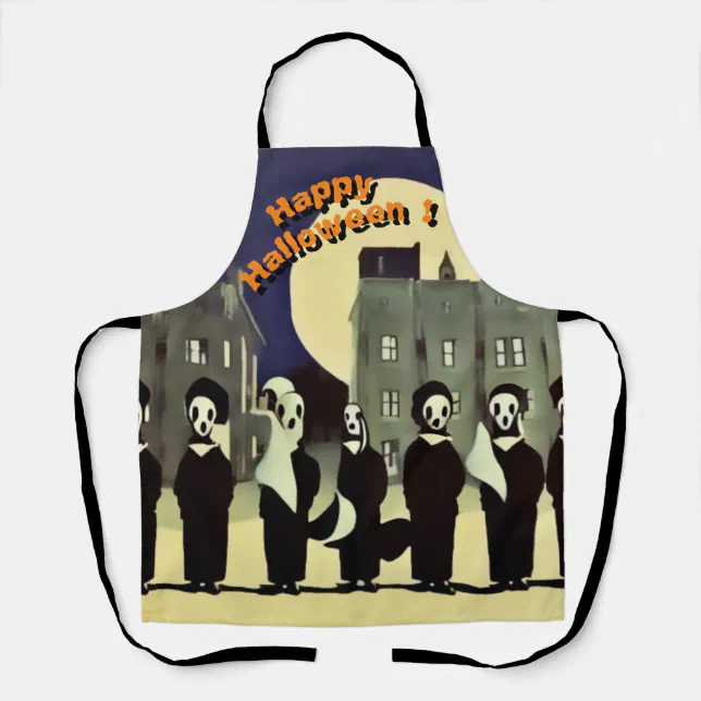 Ghosts in town apron