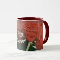 Red roses like velvet    mug