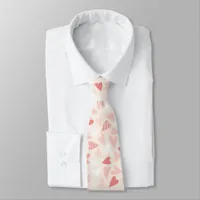 Chic Pink Hearts Pattern Valentines Day Neck Tie