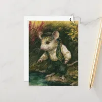 A beautiful mouse in human clothing postcard