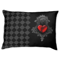 Goth Heart Large Pet Bed