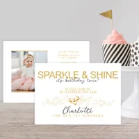 Sparkle and Shine Gem Birthday Invitation