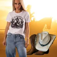 Western Dark Humor Feminine Witch Halloween  T-Shirt