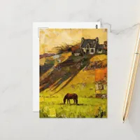 House on the Hill and Horse in the Pasture Postcard