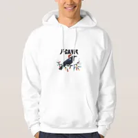 Funny Crow Christmas Classic Retro Design Hoodie