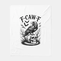 Halloween F-Caw-F Bird Crow Women Men Trendy Casua Fleece Blanket