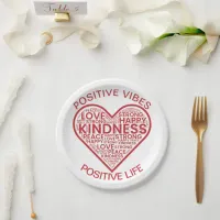 Positive Vibes Positive Life Paper Plates