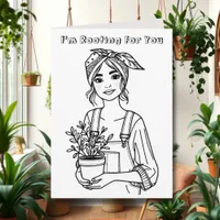 I'm Rooting for You | Encouragement Coloring Card