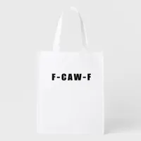 F-Caw-F Essential Simple Clean Grocery Bag