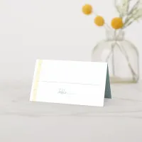 Simple Eggshell Blue Birch Wedding Placecards