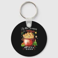 Tis Season For Tamales Christmas Mexican Food Outf Keychain