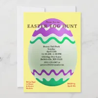 Decorative Egg Easter Egg Hunt Zigzag Pattern Back Holiday Card