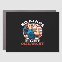 No Kings Oligarchy Retro Classic Car Magnet