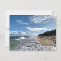 Coastal Beach Ocean Waves Sand Sea Foam Postcard