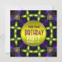 Magical Glow Adult Birthday Party Invitation