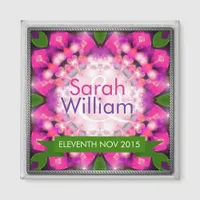 Pink Glow Green+Purple Save the Date Magnet