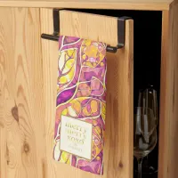 Magenta Gold Christmas Merry Pattern#21 ID1009 Kitchen Towel