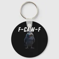 F Caw F Raven Funny Gear Creative Style Keychain