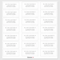 Elegant Minimalist Wedding Guest Address Labels