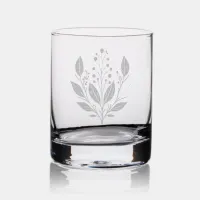 Beautiful Botanical Motif ID1059 Rocks Glass